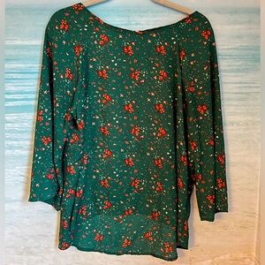 Large Papermoon Green Floral Blouse